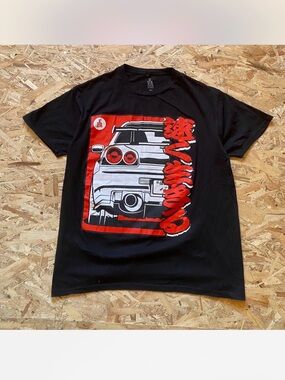 LFA Black Tee with Red & White R34 Illustration